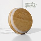 Банка стеклянная для сыпучих продуктов с бамбуковой крышкой BellaTenero «Эко», 1 л, 9,5×18 см - фото 4400001