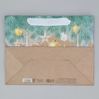 Пакет крафтовый горизонтальный «Счастья в Новом году», MS 23 х 18 х 10 см, Новый год - фото 23311529