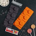 Форма для леденцов Доляна «Леденец», силикон, 9.5×24 см, 6 ячеек (8.2×3.9 см), с палочками, МИКС - Фото 5