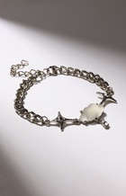 Браслет «Небосвод», белый в серебре, L=16 см - Фото 4