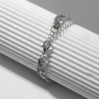 Браслет металл «Змея», цвет зелёный в серебре, L=16 см - Фото 3