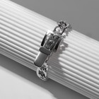 Браслет металл «Цепь» ремень, цвет серебро, L=16 см - Фото 2