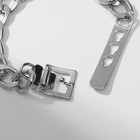 Браслет металл «Цепь» ремень, цвет серебро, L=16 см - Фото 5