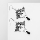 Серьги «Летучие мыши с цепями», цвет чернёное серебро - Фото 2