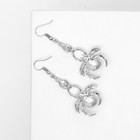 Серьги с эмалью «Пауки», чёрно-красные в чернёном серебре - Фото 2