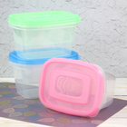 Набор контейнеров пластиковых  с крышками «Воздушность», 2 шт, 20×14×11,5 см, цвет МИКС - Фото 5