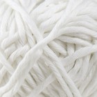 Пряжа для вязания спицами, крючком светящаяся 100% лавсан Softino «Сияй», 50 г, 50 м, белая - Фото 3