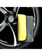 Тряпка для мытья автомобиля CARTAGE, микрофибра, 800 г/м², 30×40 cм, желто-серая - Фото 2