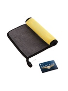 Тряпка для мытья автомобиля CARTAGE, микрофибра, 800 г/м², 30×20 cм, желто-серая - Фото 2