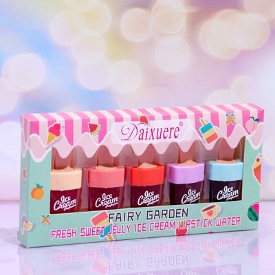 Блеск-тинт для губ «Пломбир», набор 5 шт.