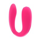 Вибратор для пар, с вибропулей, силикон, розовый - Фото 1