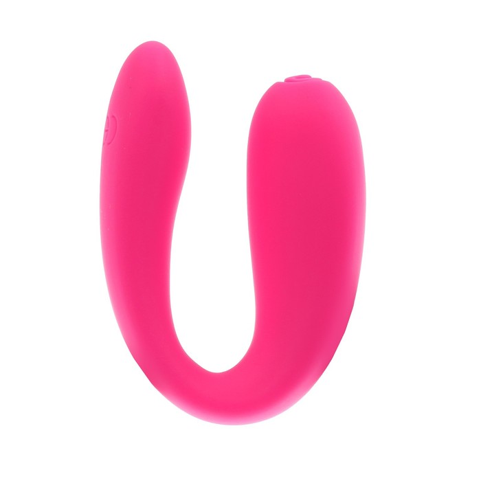Вибратор для пар, с вибропулей, силикон, розовый - Фото 1
