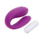 Вибратор для пар, с вибропулей, силикон, фиолетовый - Фото 1
