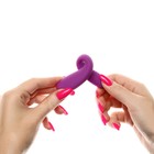 Вибратор для пар, с вибропулей, силикон, фиолетовый - Фото 9