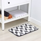 Коврик для ванной и туалета Доляна «Ралли», 40×60 см, серый - Фото 2