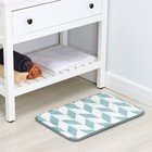 Коврик для ванной и туалета Доляна «Ралли», 40×60 см, бирюзовый - Фото 2