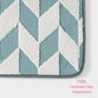 Коврик для ванной и туалета Доляна «Ралли», 40×60 см, бирюзовый - Фото 3