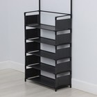 Вешалка - стойка напольная для одежды LaDо́m, с полками для хранения, 5 ярусов, 60×26×172 см, чёрная - Фото 4