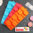 Форма для леденцов Доляна «Влюблённость», силикон, 9.5×24×1 см, 6 ячеек (4.2×3.3 см), с палочками, МИКС - Фото 6