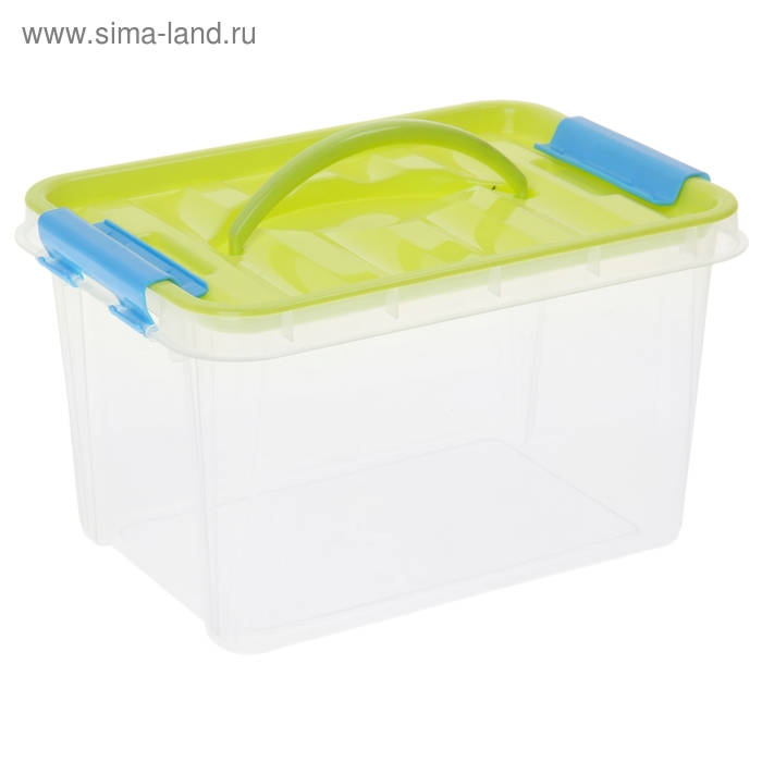Контейнер для хранения, крышка с ручкой на защелке, 28×19×16 см, цвет МИКС - Фото 1