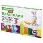 Пластилин 18цв 360г BRAUBERG KIDS со стеком 106510 10136689 - фото 11401115