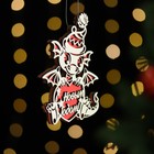 Ёлочная игрушка «Дракон с новым годом», дерево, двухслойный, красный - фото 6278425
