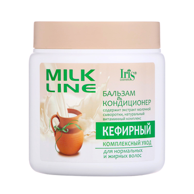 Бальзам-кондиционер для волос Iris Cosmetic Milk Line «Кефирный», очищающий, 500 мл