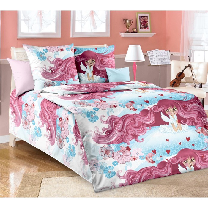 Постельное бельё 1.5 сп, размер 145x214 см, 143x215 см, 70x70 см - 2 шт - Фото 1