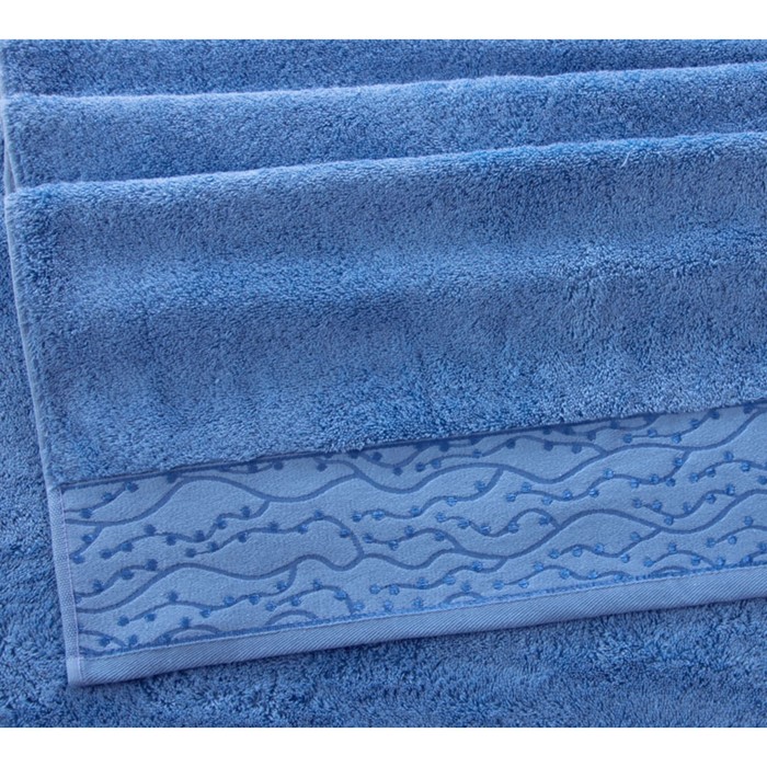 Полотенце махровое «Айова», 500 гр, размер 50x90 см, цвет небесно-голубой