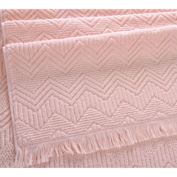 Маxровое полотенце «Бавария», размер 100x150 см, цвет персик