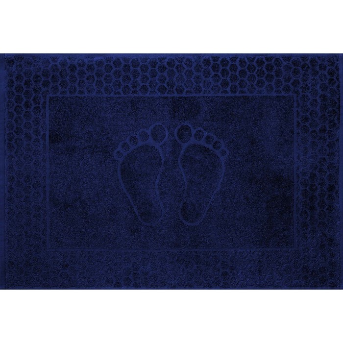 Полотенце махровое «Утро ножки», 400 гр, размер 50x70 см, цвет тёмно-синий