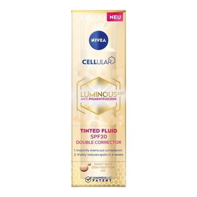 Флюид тональный Nivea Luminous, SPF 50, 40 мл