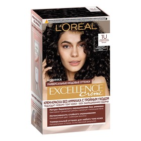 Крем-краска для волос L'Oreal Excellence Creme Universal Nudes, 1U универсальный чёрный