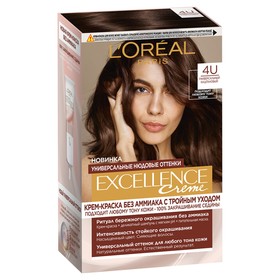 Крем-краска для волос L'Oreal Excellence Creme Universal Nudes, 4U универсальный каштановый