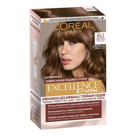 Крем-краска для волос L'Oreal Excellence Creme Universal Nudes, 6U универсальный тёмно-русый