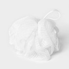 Мочалка для тела «Шар», 30 гр, цвет белый - Фото 2