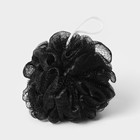 Мочалка для тела «Шар», 30 гр, цвет чёрный - фото 9014936