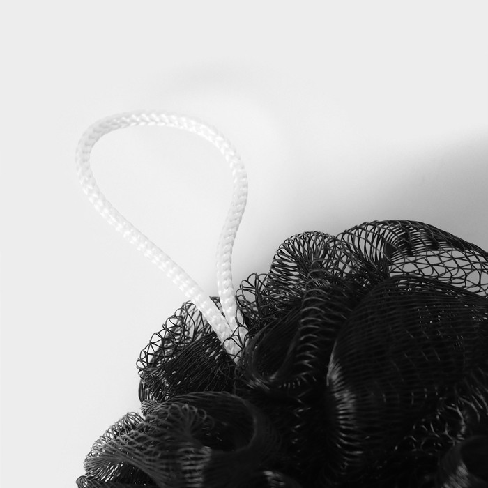 Мочалка для тела «Шар», 30 гр, цвет чёрный - фото 1909355724