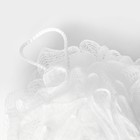 Мочалка для тела «Шар», 50 гр, цвет белый - Фото 3
