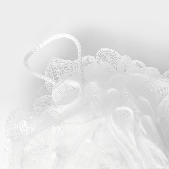 Мочалка для тела «Шар», 50 гр, цвет белый - фото 1909355727