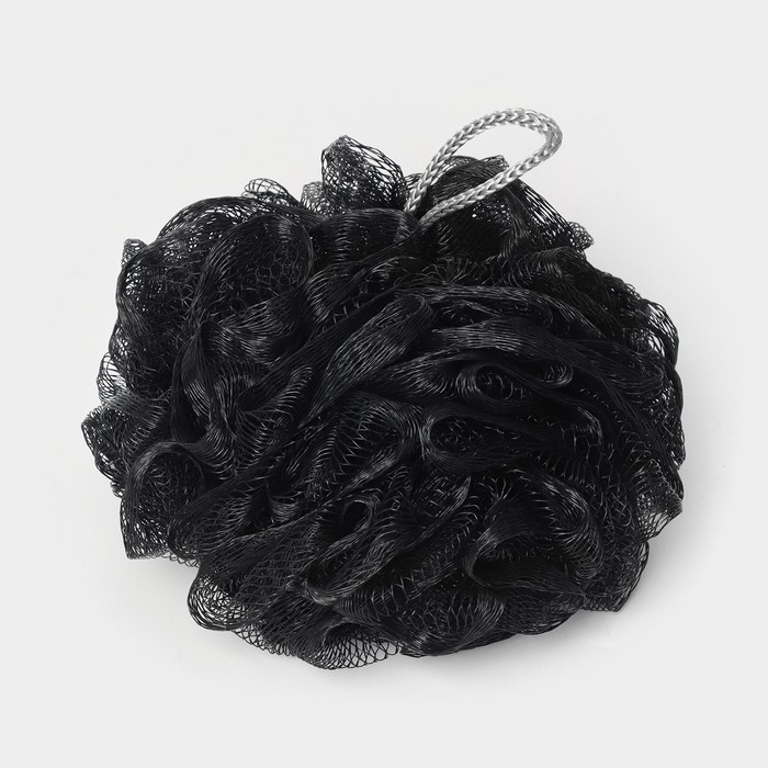 Мочалка для тела «Шар», 50 гр, цвет чёрный - фото 1909355729