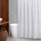 Штора для ванной комнаты, 180×180 см, 12 колец, 3D эффект, PEVA, цвет белый - фото 3779771