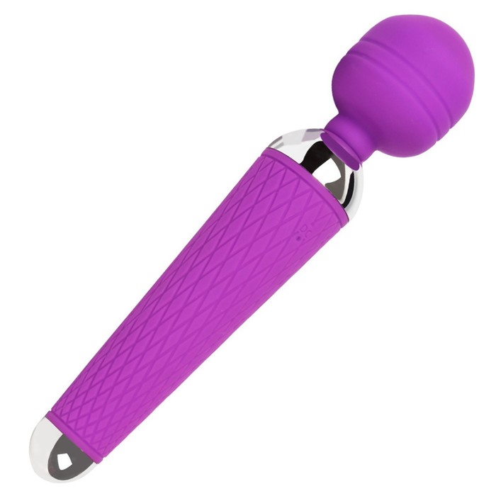 Вибратор массажный, 16 режимов, 20×4 см, фиолетовый - Фото 1