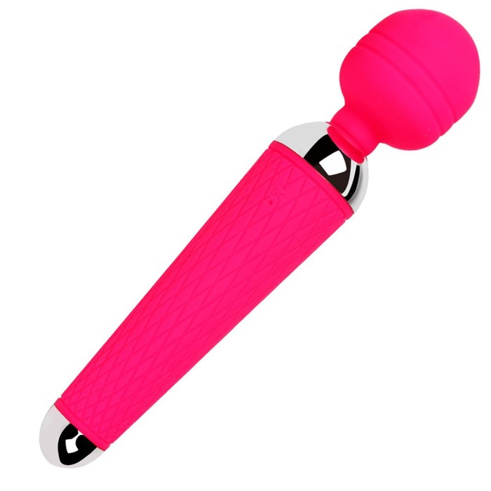 Вибратор массажный, 16 режимов, 20×4 см, розовый - Фото 1