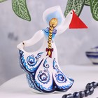 Сувенир кукла, гжель, 11 см, керамика - фото 24525941