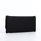 Кошелёк женский на магните, 20×3×9 см, однотонный, чёрный - Фото 4