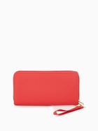 Кошелёк женский на молнии с ручкой, 19×2×10 см, алый - Фото 4