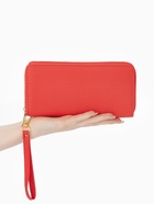 Кошелёк женский на молнии с ручкой, 19×2×10 см, алый - Фото 2