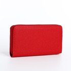 Кошелёк женский на молнии с ремешком, цвет тёмно-красный - Фото 2