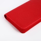 Кошелёк женский на молнии с ремешком, цвет тёмно-красный - Фото 3